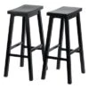 PJ Wood Classic Saddle-Seat 29" Tall Kitchen Counter Stools For Homes, Dining Spaces, And Bars With Backless Seats And 4 Square Legs, Black (4 Pack) 1 PJ Wood Classic Saddle-Seat 29" Tall Kitchen Counter Stools For Homes, Dining Spaces, And Bars With Backless Seats And 4 Square Legs, Black (4 Pack) -HOMCOM Store GUEST 473e4c3e 01a6 483e a83b 052f9c175ffb