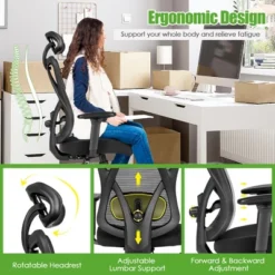 Costway Ergonomic High Back Mesh Office Chair W/ Adjustable Lumbar Support -HOMCOM Store GUEST 4842edd5 c30c 4716 90fe a6c690a23ba2
