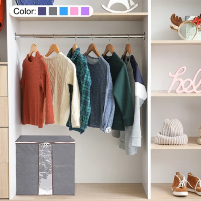 Unique Bargains Storage Bag Comforters Bags Foldable Containers With Handle & Zipper 7 Unique Bargains Storage Bag Comforters Bags Foldable Containers With Handle & Zipper - Image 5