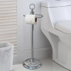 Freestanding Toilet Tissue Holder Chrome/Ice - Nu Steel -HOMCOM Store GUEST 48c144eb 68cd 48ee aea6 4f19b005fb08