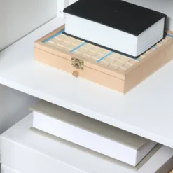 HOMCOM Kitchen Cabinet, Storage Cabinet, Sideboard Floor Accent Cabinet W/ 2 Glass Doors, Drawer, Adjustable Shelves For Living Room Entryway, White -HOMCOM Store GUEST 49153cc6 59ee 4a23 bf99 f902dd8582a4