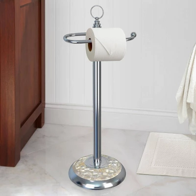 Freestanding Toilet Tissue Holder Chrome/MOP - Nu Steel 3 Freestanding Toilet Tissue Holder Chrome/MOP - Nu Steel