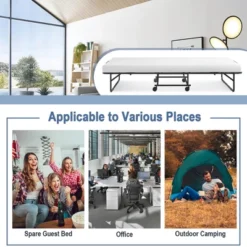 Costway Heavy Duty Foldable Bed Metal Guest Bed Daybed W/ 4 Inch Mattress Memory Foam 14 Costway Heavy Duty Foldable Bed Metal Guest Bed Daybed W/ 4 Inch Mattress Memory Foam -HOMCOM Store GUEST 49d81c9b cc0c 4d86 8bbd b13f6911ec98