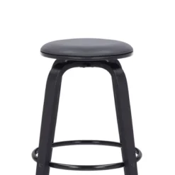 26" Harbor Backless Swivel Faux Leather Wood Counter Height Barstool Gray/Black - Armen Living 10 26" Harbor Backless Swivel Faux Leather Wood Counter Height Barstool Gray/Black - Armen Living -HOMCOM Store GUEST 4a10f537 18b8 49dd b823 458dd9a23c41