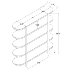 57" Portola Hills 5 Shelf Horizontal Bookcase - Threshold™ Designed With Studio McGee -HOMCOM Store GUEST 4a1c7b50 180c 4afa a05b f287b4db2a71