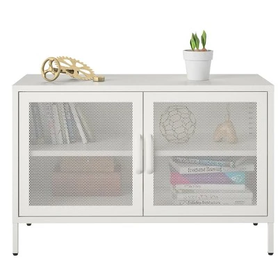 RealRooms Shadwick 2 Door Storage Cabinet-Mesh Metal Locker 7 RealRooms Shadwick 2 Door Storage Cabinet-Mesh Metal Locker - Image 5