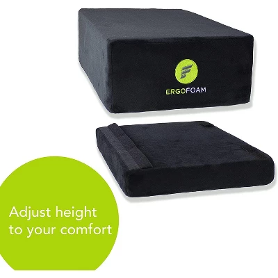 ErgoFoam XL Foot Rest For Stools And High Chairs - Adjustable Foot Rest For Added Height - Extra Large Premium Velvet Soft Foam Footrest 3 ErgoFoam XL Foot Rest For Stools And High Chairs - Adjustable Foot Rest For Added Height - Extra Large Premium Velvet Soft Foam Footrest