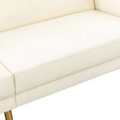 Lanna 76"Wide Vegan Leather Modern Style Convertible Futon Sofa Bed For Living Room Guest Bedroom | ARTFUL LIVING DESIGN -HOMCOM Store GUEST 4b88fbc9 e903 403c b69d d70407a5deba