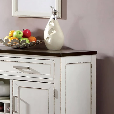 Redmond 2 Drawer Server Weathered White/Dark Walnut - HOMES: Inside + Out 4 Redmond 2 Drawer Server Weathered White/Dark Walnut - HOMES: Inside + Out - Image 2