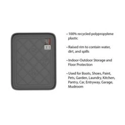 All Weather Boot Tray - Small Water-Resistant Plastic Utility Shoe Mat For Indoor And Outdoor Use In All Seasons By Stalwart (Set Of Two, Dark Grey) -HOMCOM Store GUEST 4c2aa7c7 a038 4dd1 9744 b1ced8b6ae34