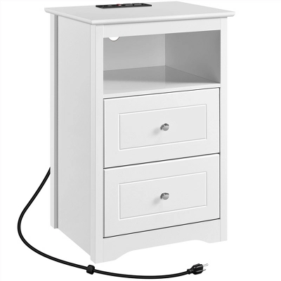 Yaheetech 2 Drawer Bedside Table Sofa Side Table With Charging Station 10 Yaheetech 2 Drawer Bedside Table Sofa Side Table With Charging Station - Image 8