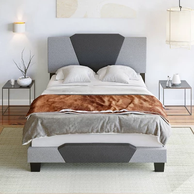 Sydney Contemporary Linen Upholstered Bed Frame Charcoal/Gray - Eco Dream 6 Sydney Contemporary Linen Upholstered Bed Frame Charcoal/Gray - Eco Dream - Image 4