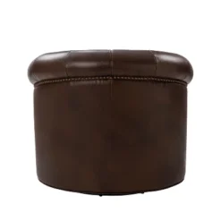 Flavio 32.75'' Wide Genuine Leather Swivel Chair | ARTFUL LIVING DESIGN -HOMCOM Store GUEST 4d030d53 4fe7 4a44 902a 0e29dc844b64