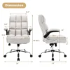 Costway High Back Big & Tall Office Chair Adjustable Swivel W/Flip-up Arm -HOMCOM Store GUEST 4d14a096 4a8b 417d aa57 ba4456ba2344