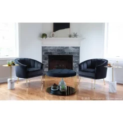 Tania Contemporary Upholstered Accent Chair - LumiSource -HOMCOM Store GUEST 4d4c34ef a0df 404e af4a ee4d18b543da