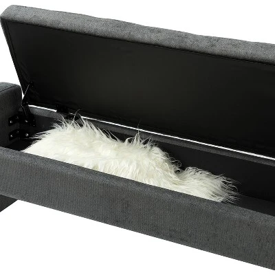 Jaime 55.1" Wide Storage Bench | ARTFUL LIVING DESIGN 8 Jaime 55.1" Wide Storage Bench | ARTFUL LIVING DESIGN - Image 6