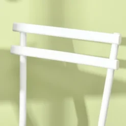 HOMCOM Bar Table And Chairs Set, 3 Piece Dining Table Set For 2 With Steel Frame And Footrest For Bar And Kitchen, White/Oak -HOMCOM Store GUEST 4edad713 b1a8 4c1c 83c7 76715c756501