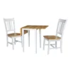 Cain Small Dual Drop Leaf Dining Set With 2 San Remo Chairs White/Natural - International Concepts -HOMCOM Store GUEST 4f59cd22 22c6 4a4e b007 1364976d1ec4