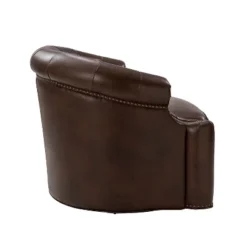 Flavio 32.75'' Wide Genuine Leather Swivel Chair | ARTFUL LIVING DESIGN -HOMCOM Store GUEST 4f790a51 eb17 42ad 8dc0 7e88717add25