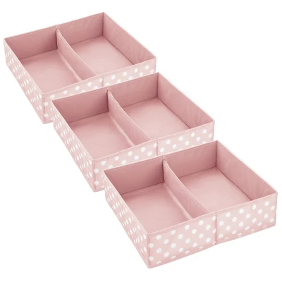MDesign Fabric Dresser Drawer Organizer, 2 Section, 3 Pack 11 MDesign Fabric Dresser Drawer Organizer, 2 Section, 3 Pack - Image 9
