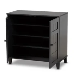Shelf Wood Shoe Storage Cabinet Glidden Finished Dark Gray - Baxton Studio -HOMCOM Store GUEST 50e9519f 8a1b 4fb8 b0ff 246bfc89aed4
