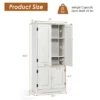 Costway Accent Storage Cabinet Adjustable Shelves Antique 2 Door Floor Cabinet White -HOMCOM Store GUEST 5139f16f 5f66 4b35 aa13 1544fcbae3d9