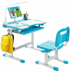Costway Height Adjustable Kids Study Table And Chair Set W/Bookstand & Light Pink/Light Blue 22 Costway Height Adjustable Kids Study Table And Chair Set W/Bookstand & Light Pink/Light Blue -HOMCOM Store GUEST 5210f313 1ef2 42db 9264 fc55e2b9d3b1