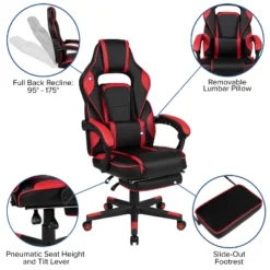 Flash Furniture Gaming Desk With Cup Holder/Headphone Hook/Removable Mousepad Top & Reclining Back/Arms Gaming Chair With Footrest -HOMCOM Store GUEST 52358082 ca4c 45c8 9eaf 3a2ee41b9626