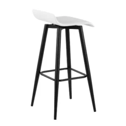 Set Of 2 Ale Faux Leather/Steel Barstools Black/White - LumiSource -HOMCOM Store GUEST 52b040c8 f2b4 4805 aeea 3ecf388f29f1
