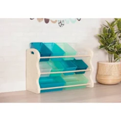 Totes Tidy Storage Bin Organizer Soft Sky - B. Spaces 8 Totes Tidy Storage Bin Organizer Soft Sky - B. Spaces -HOMCOM Store GUEST 52da6cf4 d62f 4328 97ed fb218f5644b8