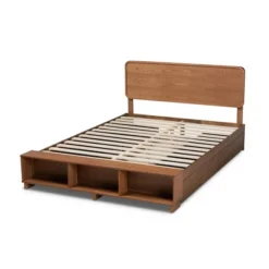 4 Drawer Vita Modern Transitional Wood Platform Storage Bed Walnut/Brown - Baxton Studio -HOMCOM Store GUEST 546c802e 0ca9 4748 bc10 2c0c3976060b