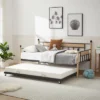 Twin Size Daybed, Metal Framed Sofa Bed With Twin Size Trundle Bed-ModernLuxe