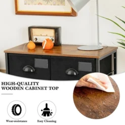 Costway 5 Drawer Dresser Fabric Storage Tower Organizer Unit Sturdy Steel Frame -HOMCOM Store GUEST 5528a912 bf11 4b22 9ffd b848f66fedcd