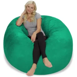 5' Large Bean Bag Chair With Memory Foam Filling And Washable Cover - Relax Sacks -HOMCOM Store GUEST 55c00768 af9b 419e 9a74 1974963a8a16