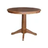 Ely Round Top Pedestal Distressed Oak - International Concepts -HOMCOM Store GUEST 56b44681 3f92 44e7 8d95 c2ab8a6898d1