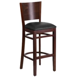 Emma And Oliver Solid Back Wooden Restaurant Dining Barstool 15 Emma And Oliver Solid Back Wooden Restaurant Dining Barstool -HOMCOM Store GUEST 57a9cdfc 2b41 476a 9a2d 64aebb756a21