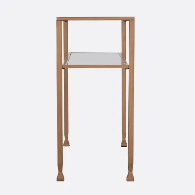 Jamel Metal/Glass Console Table Gold - Aiden Lane 4 Jamel Metal/Glass Console Table Gold - Aiden Lane - Image 2
