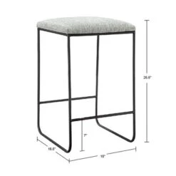 Hastings Counter Height Barstool Gray/Black -HOMCOM Store GUEST 57ef82ab 9f93 4c30 ac03 b5062395418b