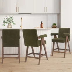 Set Of 3 Morgan 25.5" Height Upholstered Seat And Back Counter Stools With Upside Down "V" Shape Design Solid Wood Legs-The Pop Maison 22 Set Of 3 Morgan 25.5" Height Upholstered Seat And Back Counter Stools With Upside Down "V" Shape Design Solid Wood Legs-The Pop Maison -HOMCOM Store GUEST 581b6ec7 761c 4c82 8e5a 2ce2e8aa5c32