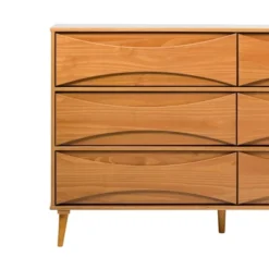 Mid-Century Modern Contoured 6 Drawer Dresser - Saracina Home -HOMCOM Store GUEST 594c6242 2500 453b 90d5 efb2e62ee4ee