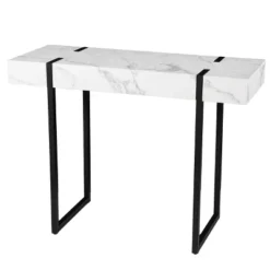 Wennan Modern Faux Marble Console Table Black/White - Aiden Lane -HOMCOM Store GUEST 5955c4af a7dd 4174 bf89 f6f1d132228c