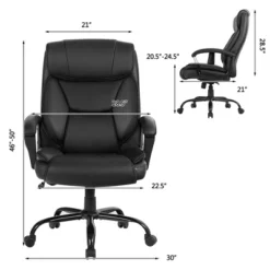 Costway Big & Tall 500lb Massage Office Chair E Xecutive PU Leather Computer Desk Chair -HOMCOM Store GUEST 59a50d78 0086 4bd6 b86a cc30fbe1e897