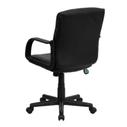 Emma And Oliver Mid-Back Black LeatherSoft Swivel Task Office Chair With Arms -HOMCOM Store GUEST 59a79521 a9db 42a8 9284 689e307cafe6