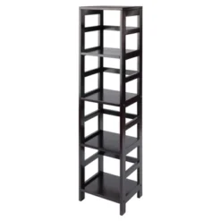 54.8" 5pc Leo Storage Shelf With Baskets Espresso/Chocolate - Winsome -HOMCOM Store GUEST 59dcfa05 af55 44ea 9a24 400c0b73a576