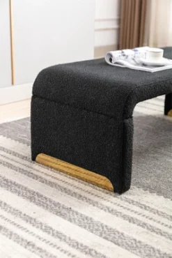 Lily 43.31" Faux Shearling Fabric Look Upholstered Waterfall Bench With Gold Metal Legs-Maison Boucle 21 Lily 43.31" Faux Shearling Fabric Look Upholstered Waterfall Bench With Gold Metal Legs-Maison Boucle -HOMCOM Store GUEST 5a2453d9 4b52 4347 b844 20e0ace4c5a6