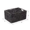 Hastings Home Handmade Rectangular Twisted Wicker Baskets - Set Of 2 - Black -HOMCOM Store GUEST 5a87ed93 b1d0 4988 8fbe f733e5e28ca0