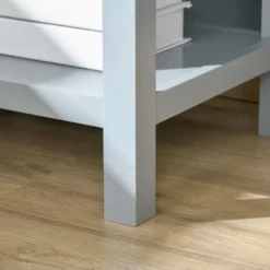 HOMCOM Accent End Table, Sofa Side Table With Storage Drawer And Bottom Shelf For Living Room, Bedroom, Gray -HOMCOM Store GUEST 5a92ad05 9060 40f8 994e 2957ad39cbf1