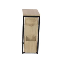 Farmhouse C Shaped Side Table Light Brown/Black - Olivia & May -HOMCOM Store GUEST 5b9a0678 6567 4aea bf19 a3021492c0d3