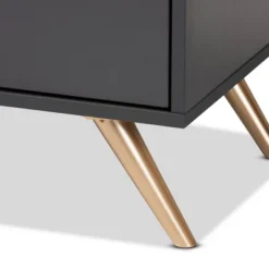 Kelson Wood 6 Drawer Dresser Dark Gray/Gold - Baxton Studio -HOMCOM Store GUEST 5bbace65 da87 4854 add4 13bdcc825b27