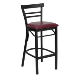 Emma And Oliver Two-Slat Ladder Back Black Metal Restaurant Dining Barstool 23 Emma And Oliver Two-Slat Ladder Back Black Metal Restaurant Dining Barstool -HOMCOM Store GUEST 5bdd6c35 79c0 47d7 b601 8b3d7e4141a0